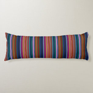 Cute retro colourful stripes body cushion