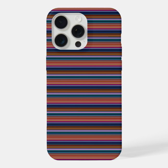 Cute retro colourful stripes iPhone case (Back)