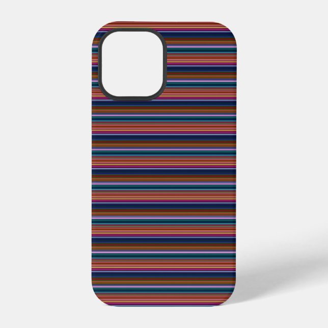 Cute retro colourful stripes iPhone case (Back)