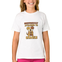 Cute Retro Dog Snack Girls T-Shirt