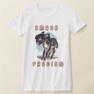 Cute Retro Donkey- Smash Fascism T-Shirt