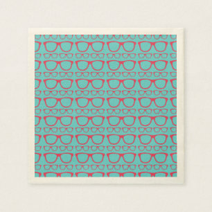 Cute Retro Eyeglass Hipster Napkin