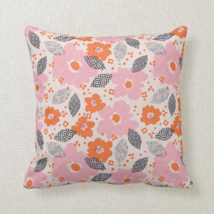 Cute Retro Floral Pattern Cushion
