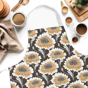 Cute Retro Floral Womens Apron
