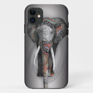 Cute Retro Flower Elephant iPhone 11 Case