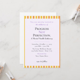 Cute Retro	Funny Invitation   progress not perfect