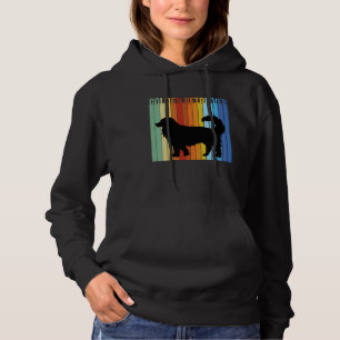 Cute Retro Golden Retriever Rainbow Hoodie