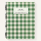 Cute Retro Green Gingham Plaid Personalised Recipe