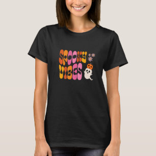 Cute Retro Groovy Spooky Halloween Vibes 60s 70s G T-Shirt