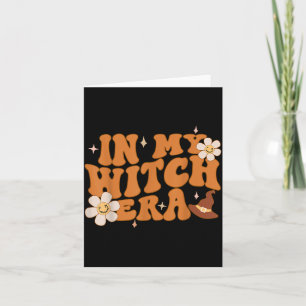 Cute Retro Groovy Witchy Funny Halloween Card