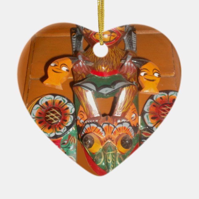 Cute Retro Halloween Bash Hakuna Matata Party Gift Ceramic Ornament (Front)