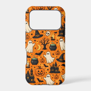Cute Retro Halloween Ghosts & Pumpkins
