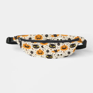 Cute Retro Halloween Pattern Bum Bags