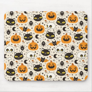 Cute Retro Halloween Pattern Mouse Pad