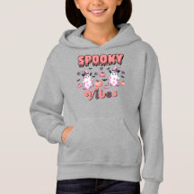 Cute Retro Halloween Spooky Vibes Ghosts Pink