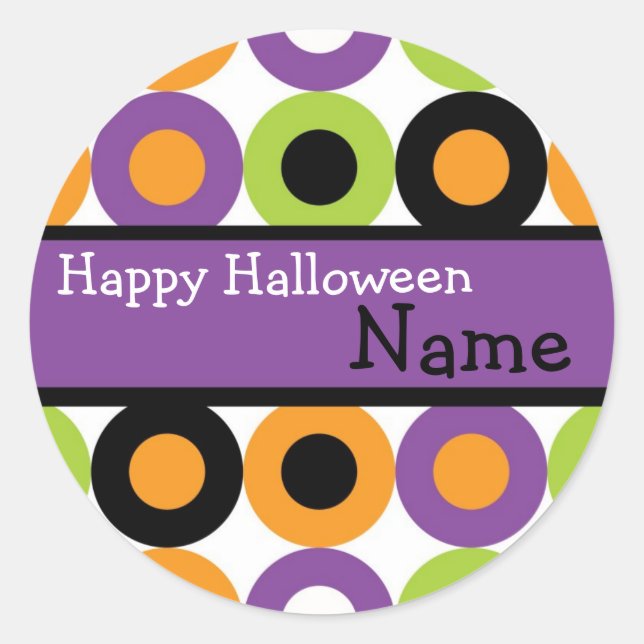 Cute Retro Halloween Sticker (Front)
