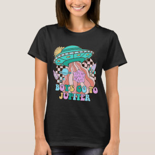 Cute Retro Hippie Alien UFO Space Bright Colours Q T-Shirt