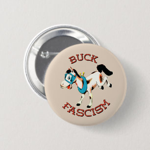 Cute Retro Horse - Buck Fascism 6 Cm Round Badge