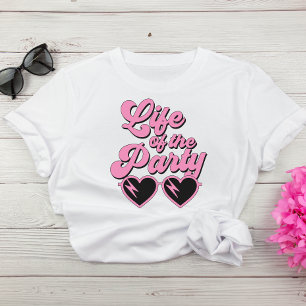 Cute Retro Hot Pink Script Bachelorette Party T-Shirt