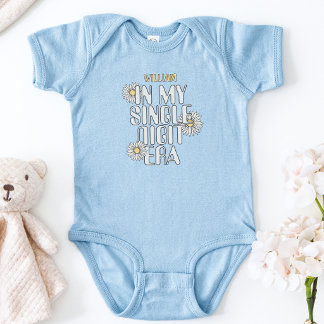 Cute Retro In My Single Digit Era Baby Name Bodysuit