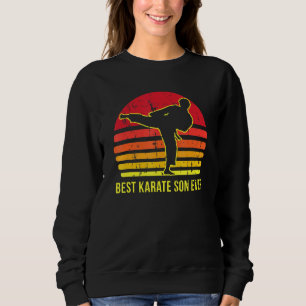 Cute Retro Karate Son Design Martial Arts Boy Kara Sweatshirt