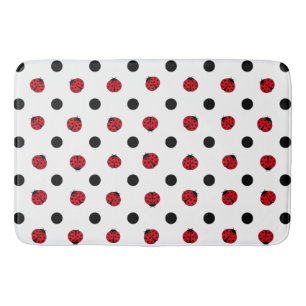 Cute retro ladybug pattern  bath mat