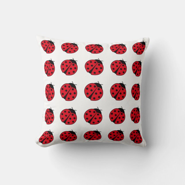 Cute retro ladybug pattern  cushion (Front)