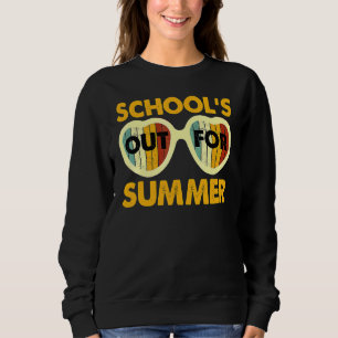 Cute Retro Last Day Of School Schools Out For Summ Sweatshirt