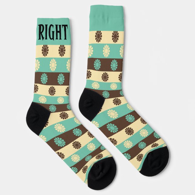 Cute Retro Left & Right Socks (Right)