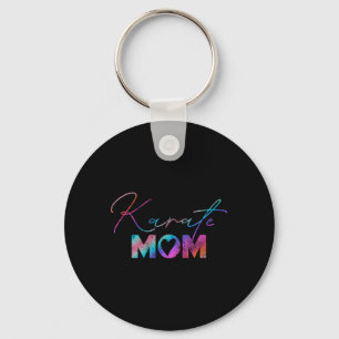 Cute Retro Martial Arts Mother's Day Rainbow Karat Key Ring
