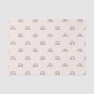 Cute Retro Mini Rainbows on Peach Birthday Party Tissue Paper