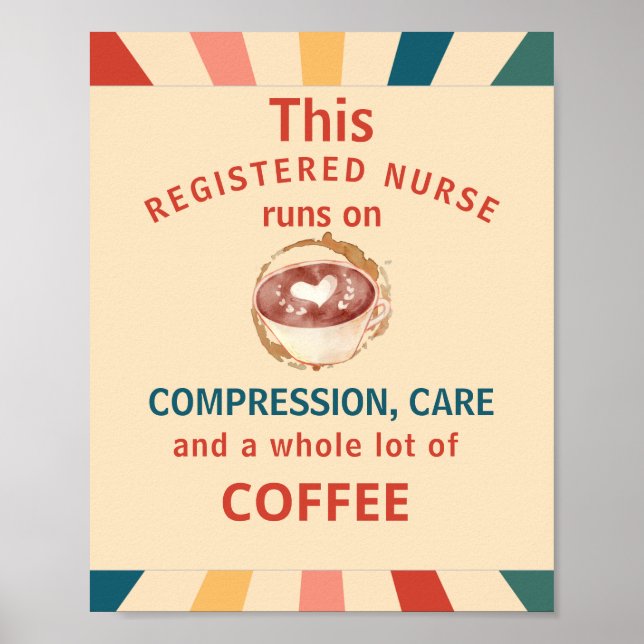 Cute Retro	Modern Wall Art Poster (Front)