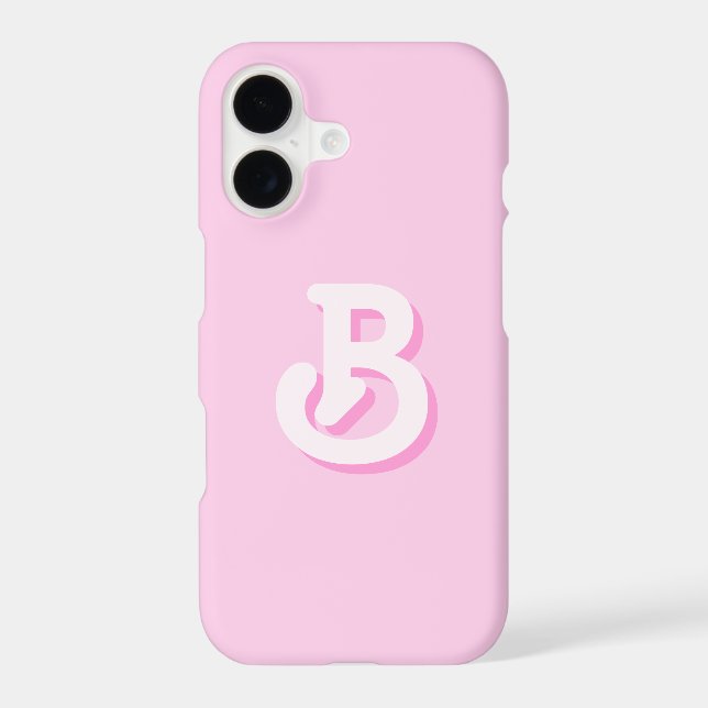 Cute Retro Monogram Pink (Back)
