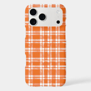 Cute Retro Orange Gingham Plaid Pattern