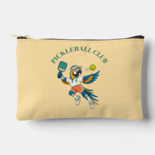 Cute Retro Parrot Kids Custom Pickleball Club  Accessory Pouch