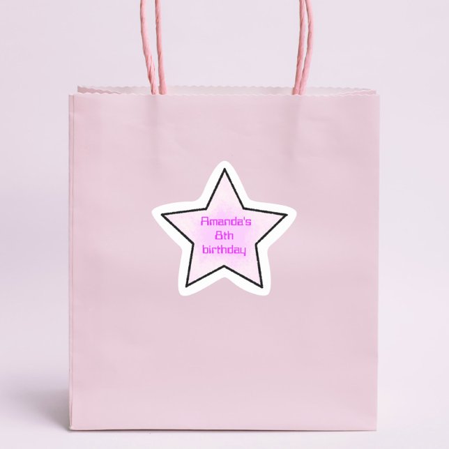 Cute Retro Pastel Star Kids Birthday  Sticker (Creator Uploaded)