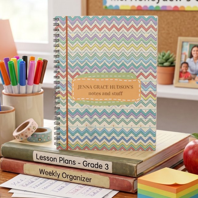 Cute Retro Patterned Back to School  Notebook (Creator Uploaded)