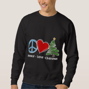 Cute Retro Peace Love Christmas Boho Christmas Sweatshirt