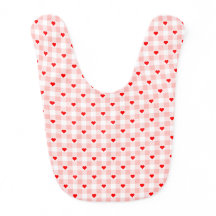 Cute Retro Pink Heart Gingham Plaid pattern