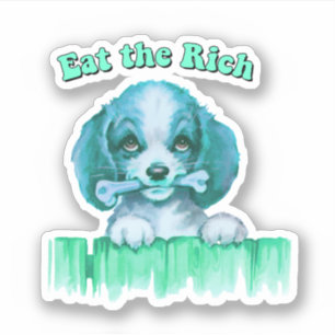 Cute Retro Puppy - Eat the Rich