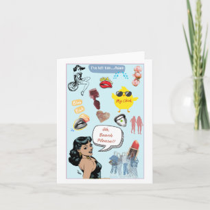 Cute, Retro, Quirky and Funny Galentine’s Day Card