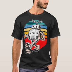 Cute Retro Robot Fan Robotics Science Student Robo T-Shirt