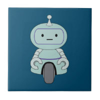 Cute Retro Robot Illustration