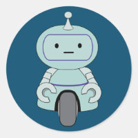 Cute Retro Robot Illustration