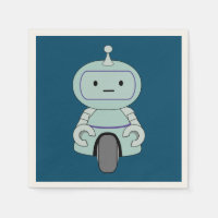 Cute Retro Robot Illustration