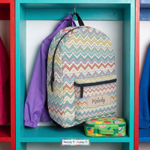 Cute Retro School Pattern Printed Backpack