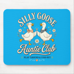 Cute Retro Silly Goose Auntie Club Funny Cool Aunt Mouse Pad