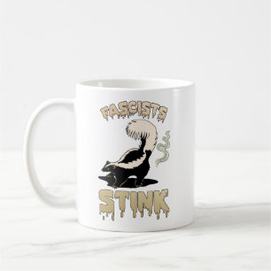 Cute Retro Skunk - Fascists Stink Coffee Mug
