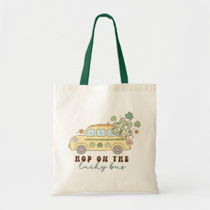 Cute Retro St. Patrick’s Day “Lucky Bus” Teacher Tote Bag