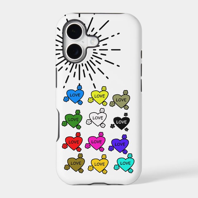 Cute Retro Stylish Hearts Pattern Newest Case-  (Back)